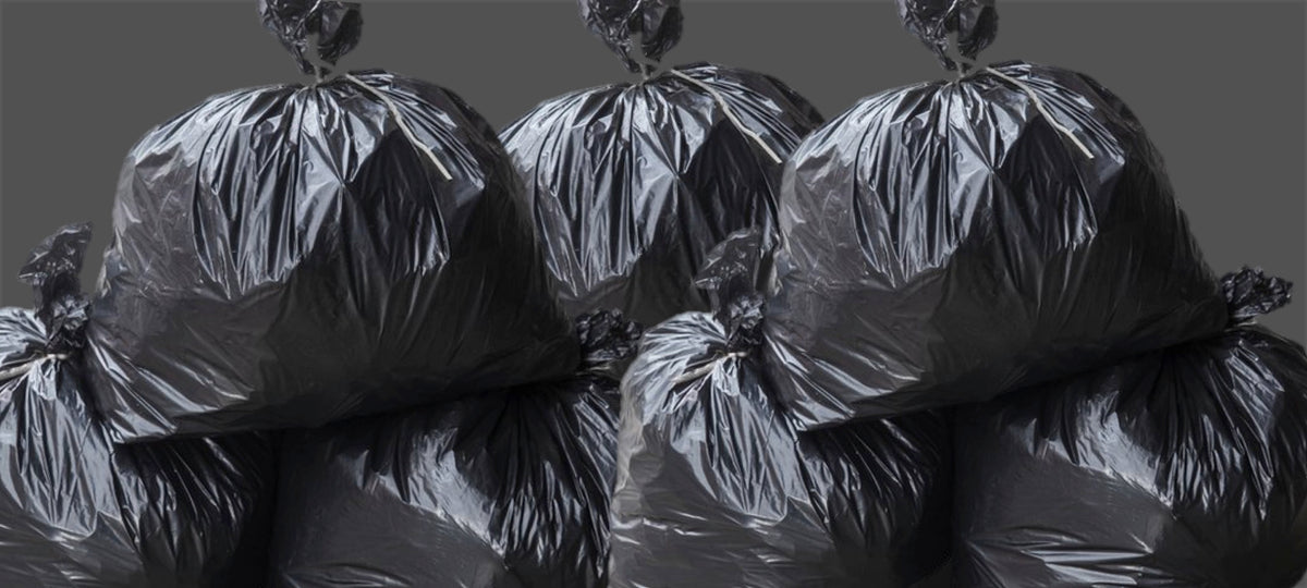 55 Gallon Clear Trash Bags, 2.3 Mil, 36x58