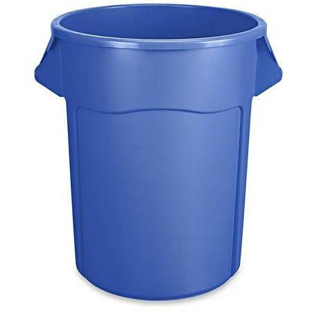 55GAL, Blue, Rubbermaid BRUTE Trash Can
