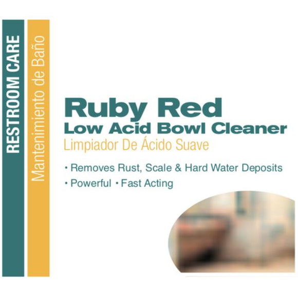 Ruby Red Low Acid Bowl Cleaner, 1 QT, 12 Count (12 QTS/CS)
