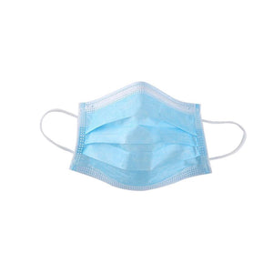 3 Ply Disposable Face Mask, Blue, Box of 50